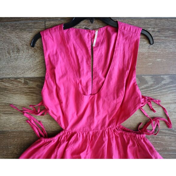 Free People OB1734765 Women's Sz S Magentiful Pink Fabiana Midi Dress - Picture 6 of 15